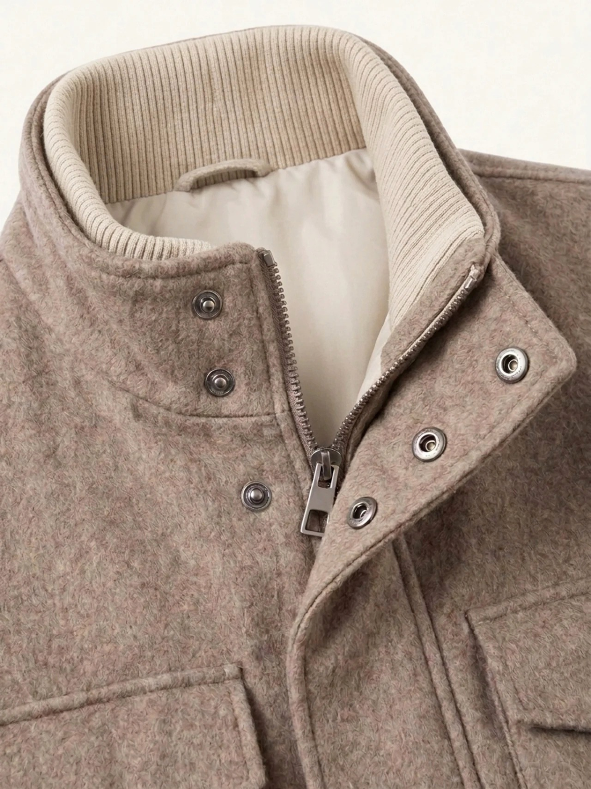 CASHMERE FUR VOYAGER JACKET TAUPE