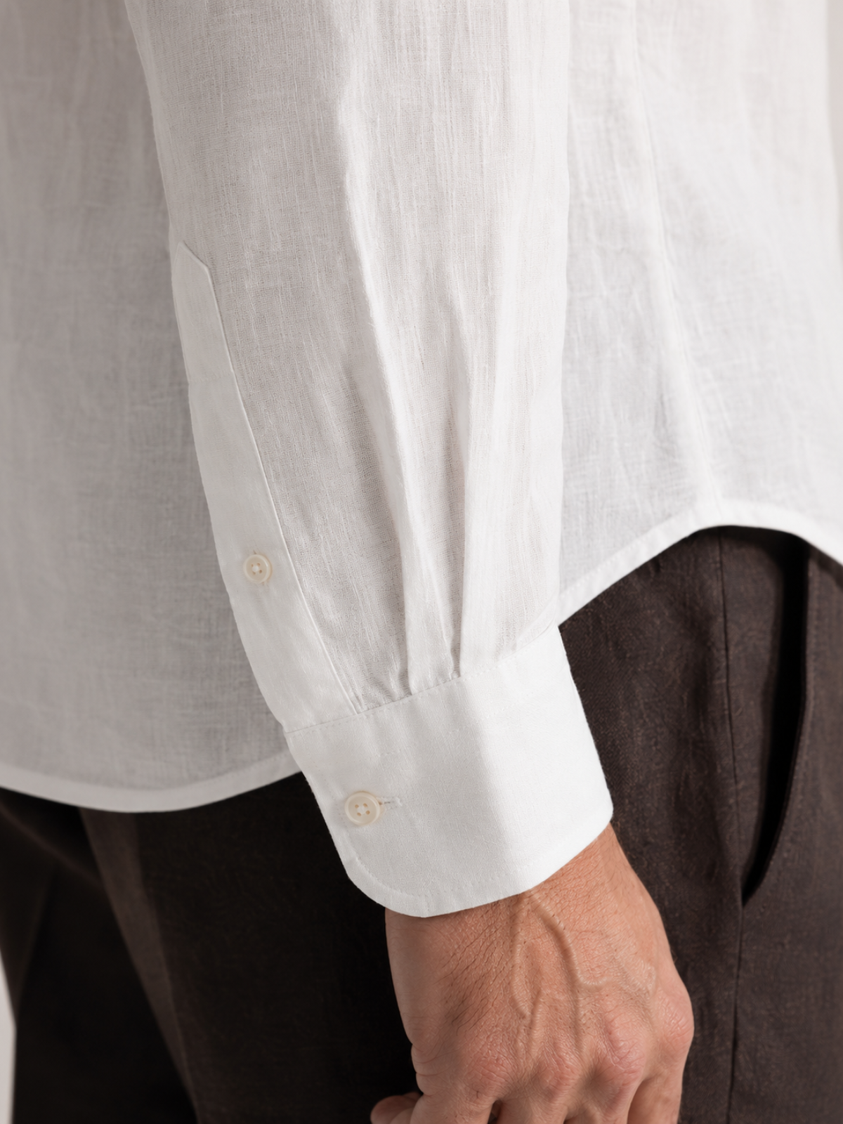 SIGNATURE LINEN SHIRT WHITE